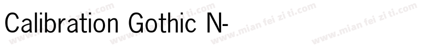 Calibration Gothic N字体转换